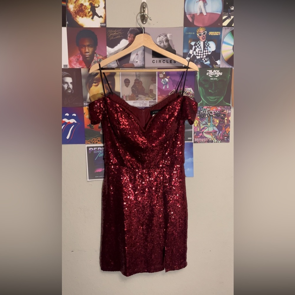 Macys, sparkling mini dress, size 16